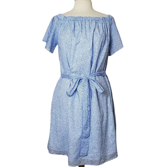 Michael Kors Dresses & Skirts - Michael Kors Blue and White Floral Off Shoulder  Sundress Graduation Baby shower